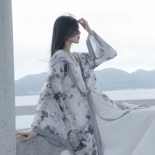 夏季连帽显瘦清凉薄纱长开衫