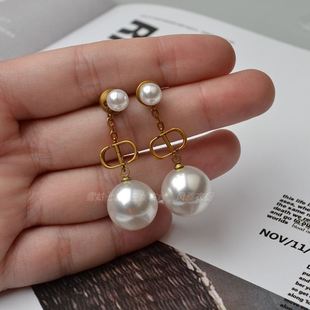大洪洪洪马凡舒大约是爱周是猎罪图鉴同款耳环复古珍珠耳饰耳坠女