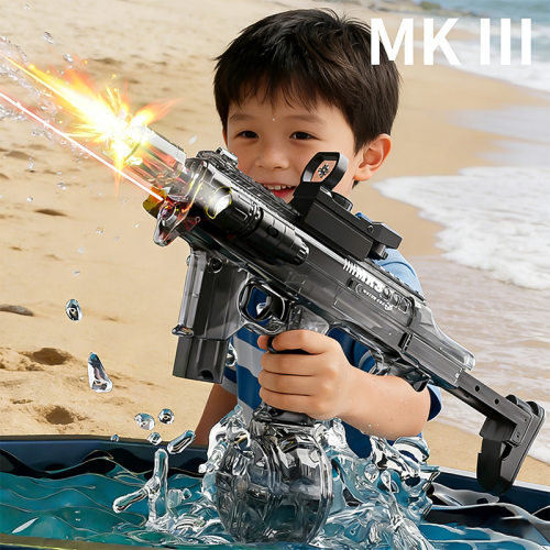 火舞mk3电动水枪连发火光特效玩具水枪大容量回膛高压呲水枪批发