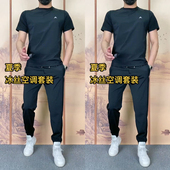 新款 裤 时尚 冰丝套装 BXBM2025夏季 短袖 休闲运动男款 男士 子两件套