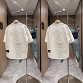 潮流百搭帅气圆领半袖 2025年夏季 ins T恤男士 时尚 新款 字母刺绣短袖