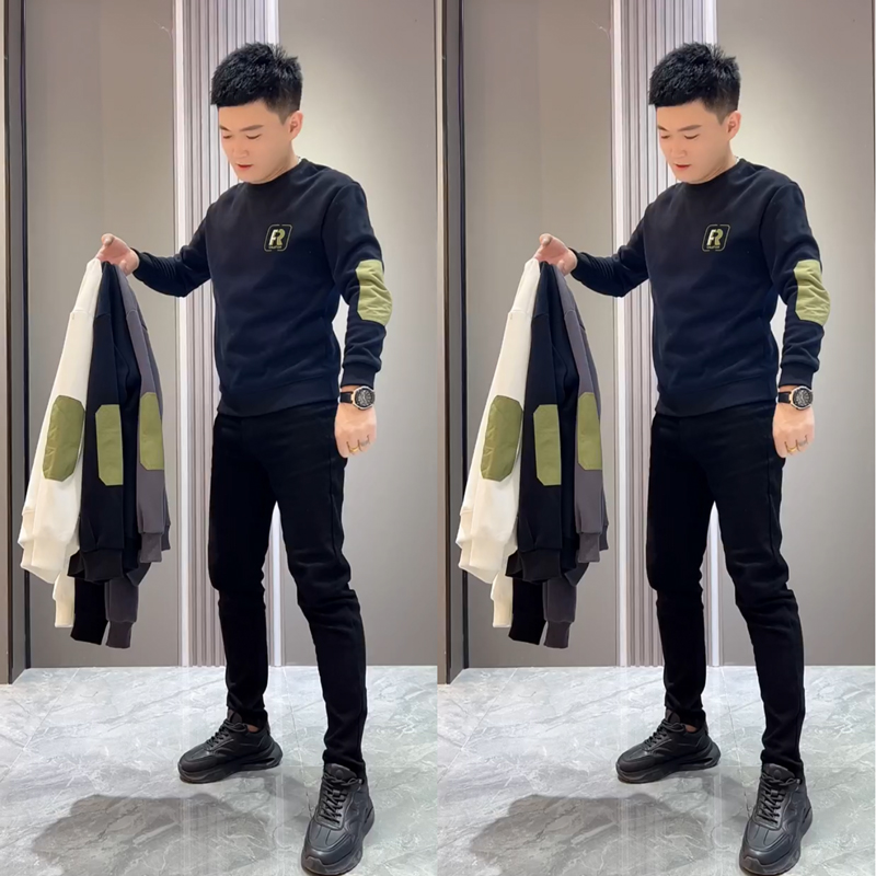 加绒BXBM潮流休闲套头卫衣