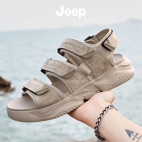 jeep凉鞋男可下水男生青少年厚底