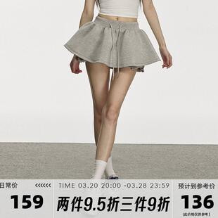 anna aneaea字蓬蓬裙半身裙女减龄高腰显瘦设计感不规则短裙子潮