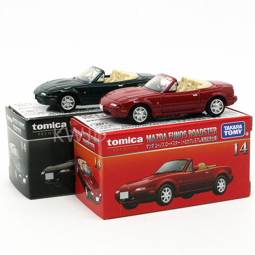 TOMY多美卡tomica合金玩具汽车模型黑盒旗舰版TP14马自达敞篷跑车