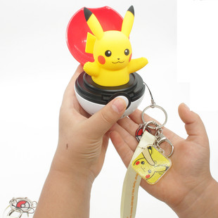 TOMY多美卡宝可梦儿童动物手办玩具皮卡丘 耿鬼 伊布捏捏乐钥匙扣