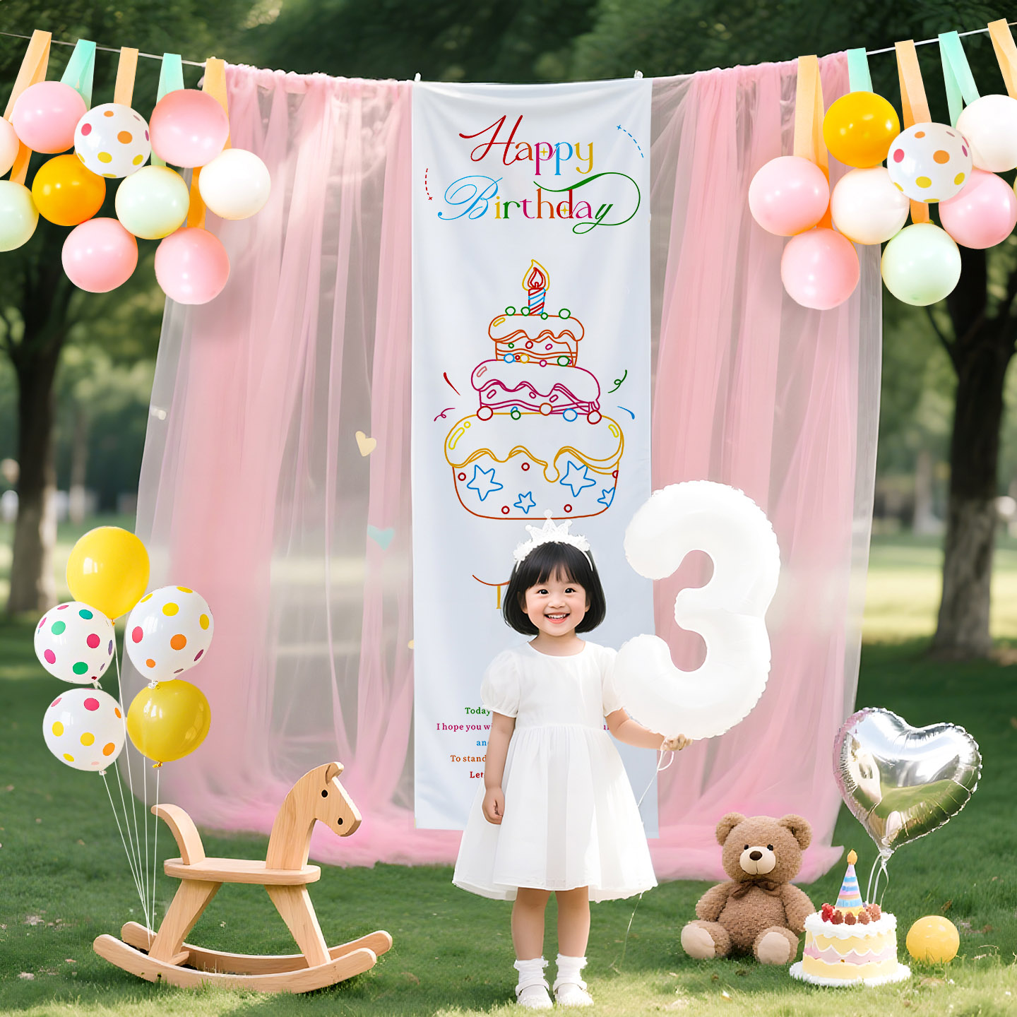 小红薯同款户外生日场景氛围布置