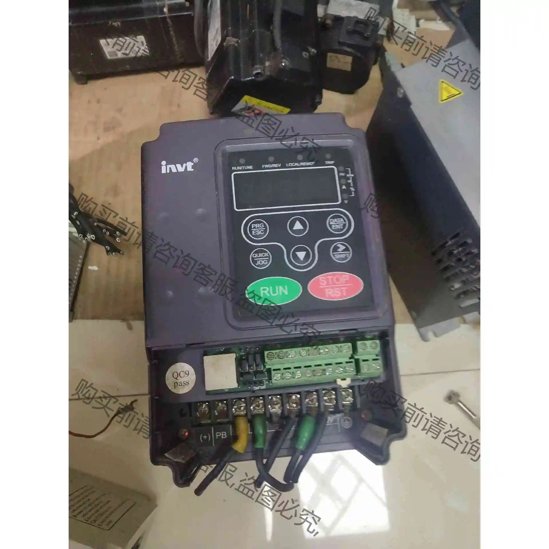 拆机英威腾变频器CHE100-0R7G-4，0.75KW/3 议价产品 原装拆机功