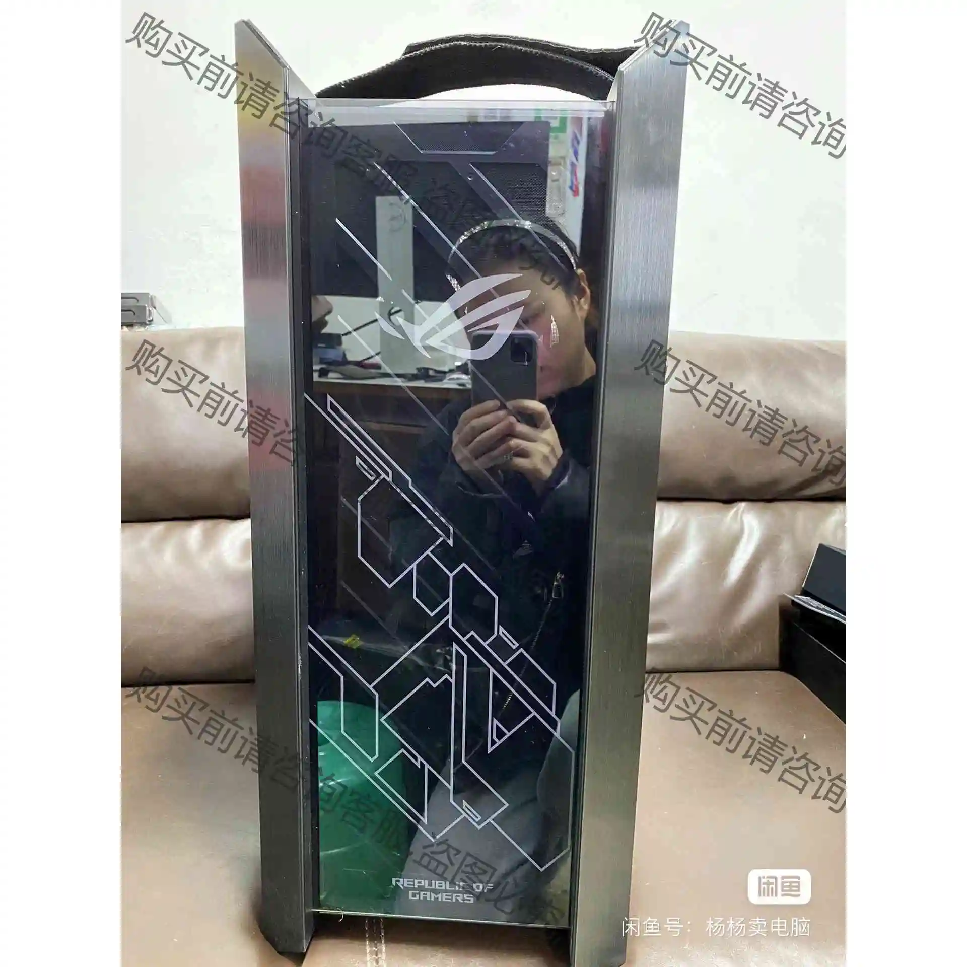 华硕太阳神机箱gx601机箱全塔电竞360水冷钢化玻璃侧透机 议价产