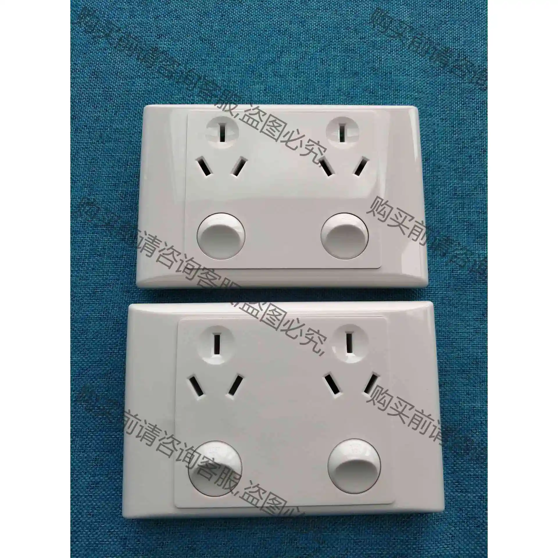 hager海格118型两开10A三孔插座 议价产品 原装拆机功能完好