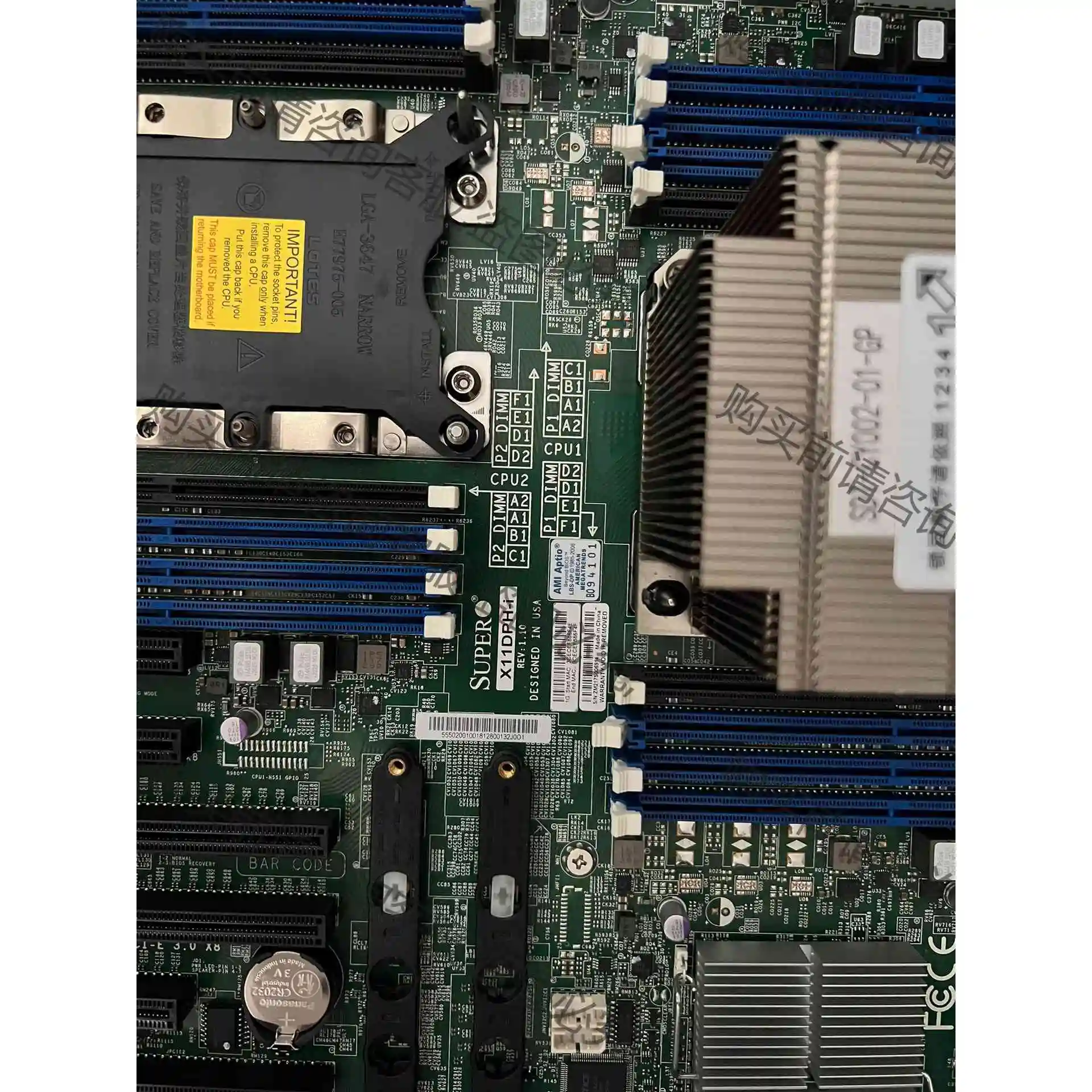 超云R5410 G11拆机X11DPH-I 主板，双路364 议价产品 原装拆机功