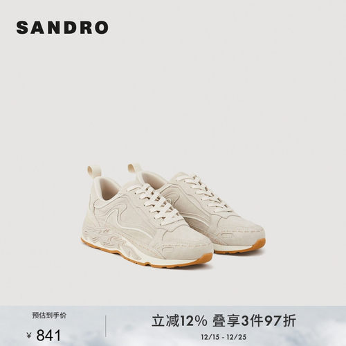 舒适低帮厚底休闲运动鞋sandro