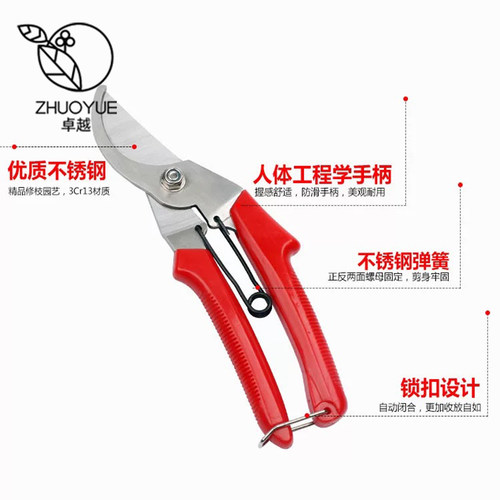园林剪刀花艺修剪树枝剪枝家用小型手工不锈钢剪刀多用粗枝剪刀