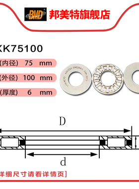 BMD进口平面推力滚针轴承AXK6085/6590/7095/75100/80105/85110