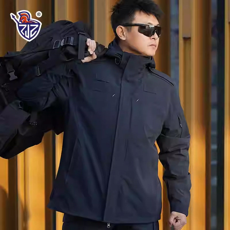 阻击者冬季Z4硬壳防寒棉服执勤服加绒加厚保暖三合一冲锋衣外套