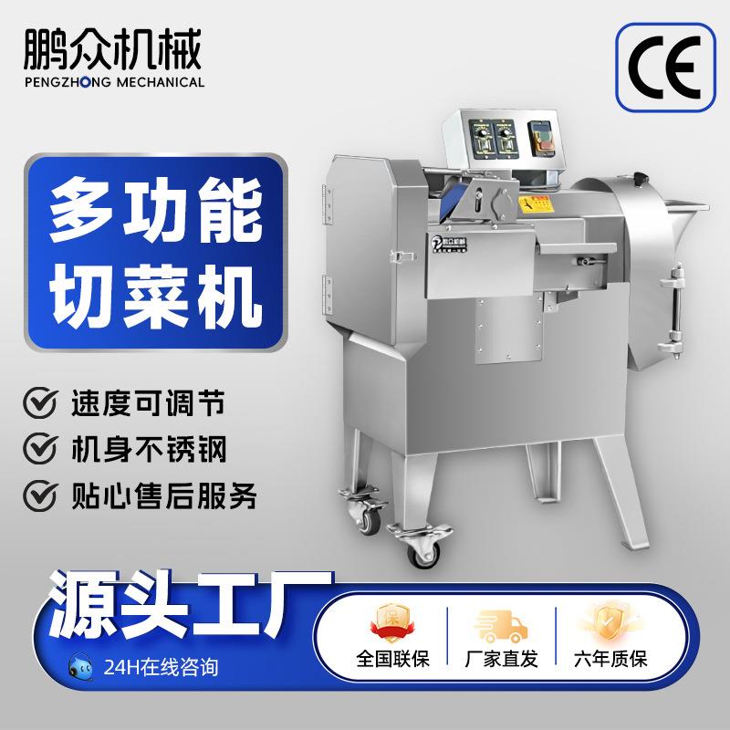 全自动商用切菜机多功能单头双头变频食品加工厨房电动切段切丝机