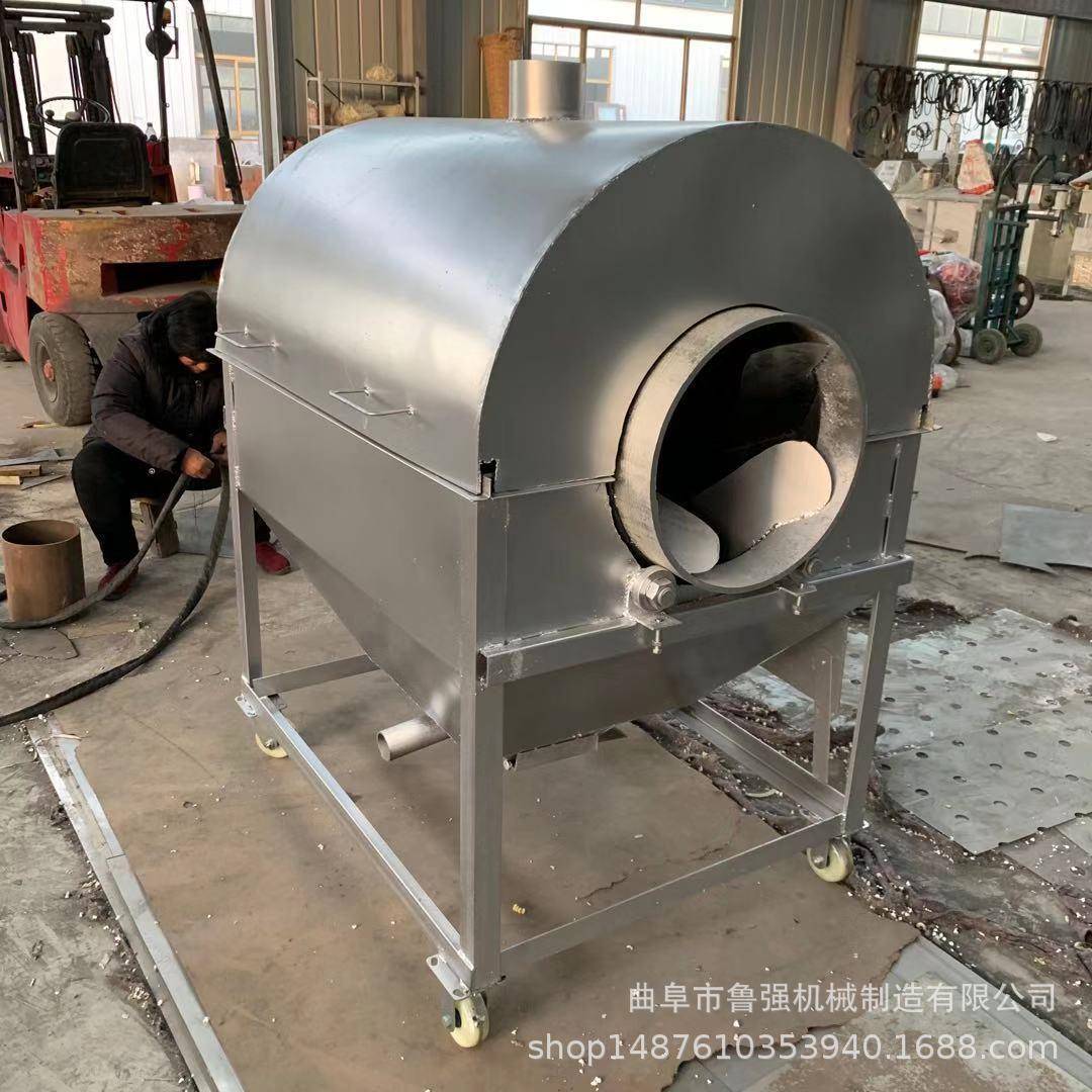 滚筒式黄豆炒货机 腰果开心果核桃翻炒机 花生瓜子60斤炒锅