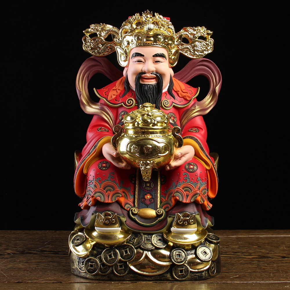 财神爷佛像招财家用客厅店铺开业礼品供奉树脂神像文财神比干摆件