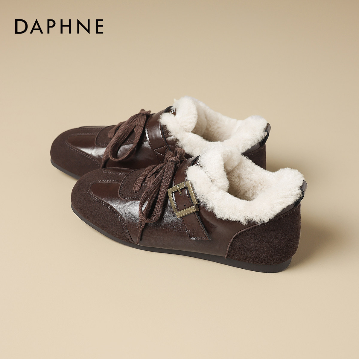 达芙妮加绒加厚保暖德训鞋2025新款雪地靴冬季棉鞋女鞋冬鞋子板鞋,女鞋,时尚雪地靴,淘宝优惠券,粉丝福利购,淘宝优惠卷