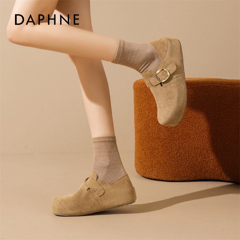 达芙妮厚底勃肯鞋女2026春季新款一脚蹬懒人鞋全包单鞋软底孕妇鞋,女鞋,勃肯鞋/软木鞋,淘宝优惠券,粉丝福利购,淘宝优惠卷