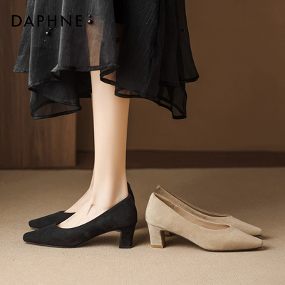 达芙妮高跟鞋女不累脚通勤工作鞋