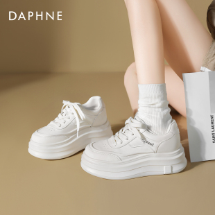 达芙妮休闲小白鞋女2025春夏爆款厚底增高运动女鞋子透气时尚板鞋