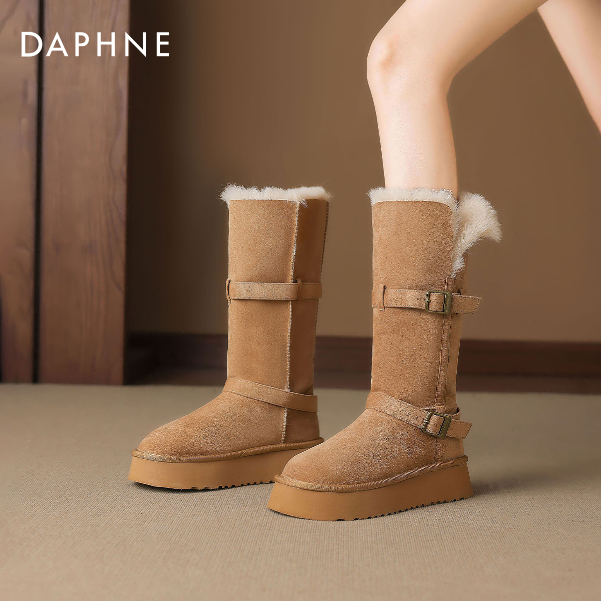 冬日松弛感长靴！加绒厚底雪地靴