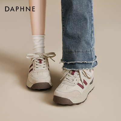 达芙妮厚底增高老爹鞋女
