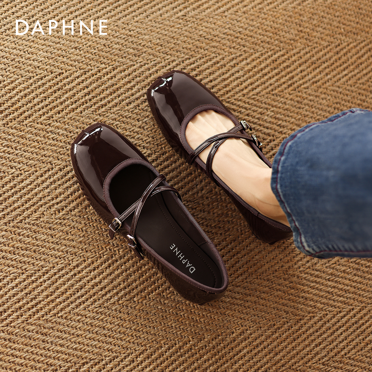 漆皮玛丽珍单鞋女春秋平底单鞋