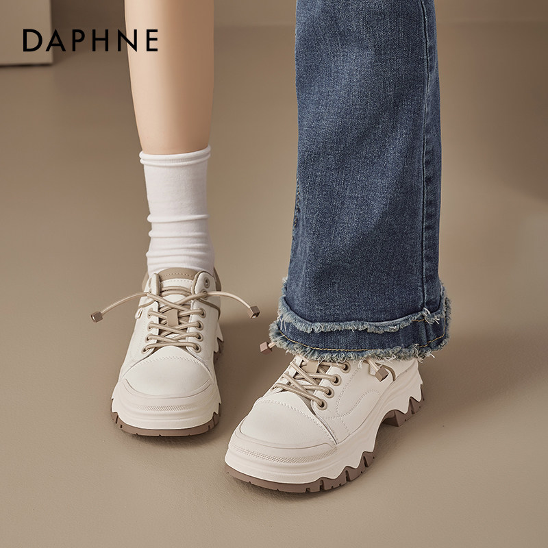 达芙妮厚底小白鞋女2026春季新款户外登山徒步休闲板鞋复古运动鞋,女鞋,时尚休闲鞋,淘宝优惠券,粉丝福利购,淘宝优惠卷