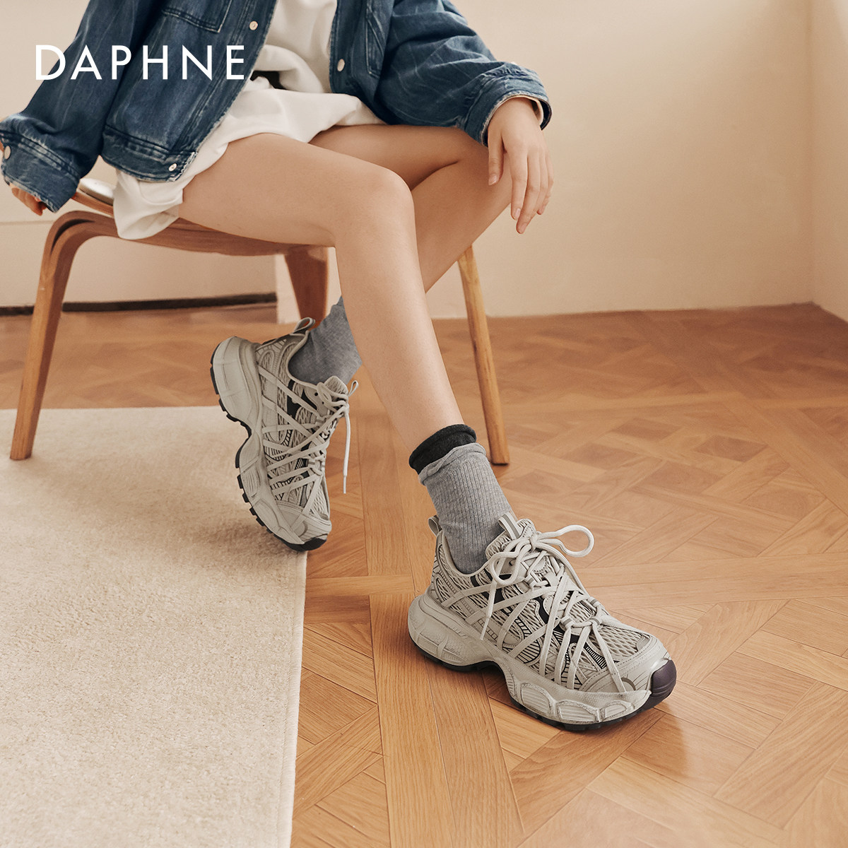 达芙妮老爹鞋2026新款今年流行爆款厚底小个子增高休闲鞋运动女鞋,女鞋,时尚休闲鞋,淘宝优惠券,粉丝福利购,淘宝优惠卷