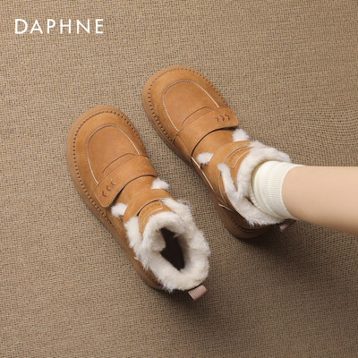 厚底加绒雪地靴保暖舒适