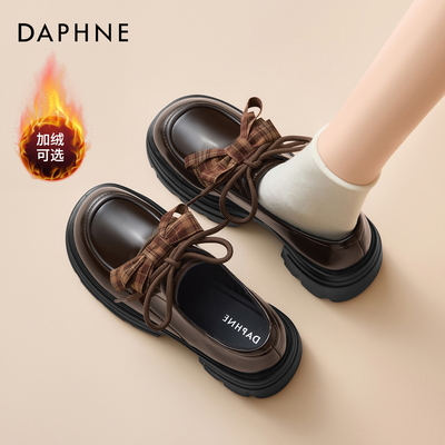 达芙妮英伦风乐福鞋女