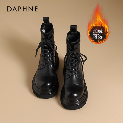 达芙妮厚底马丁靴女新款