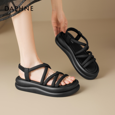 达芙妮一字休闲厚底沙滩松糕凉鞋