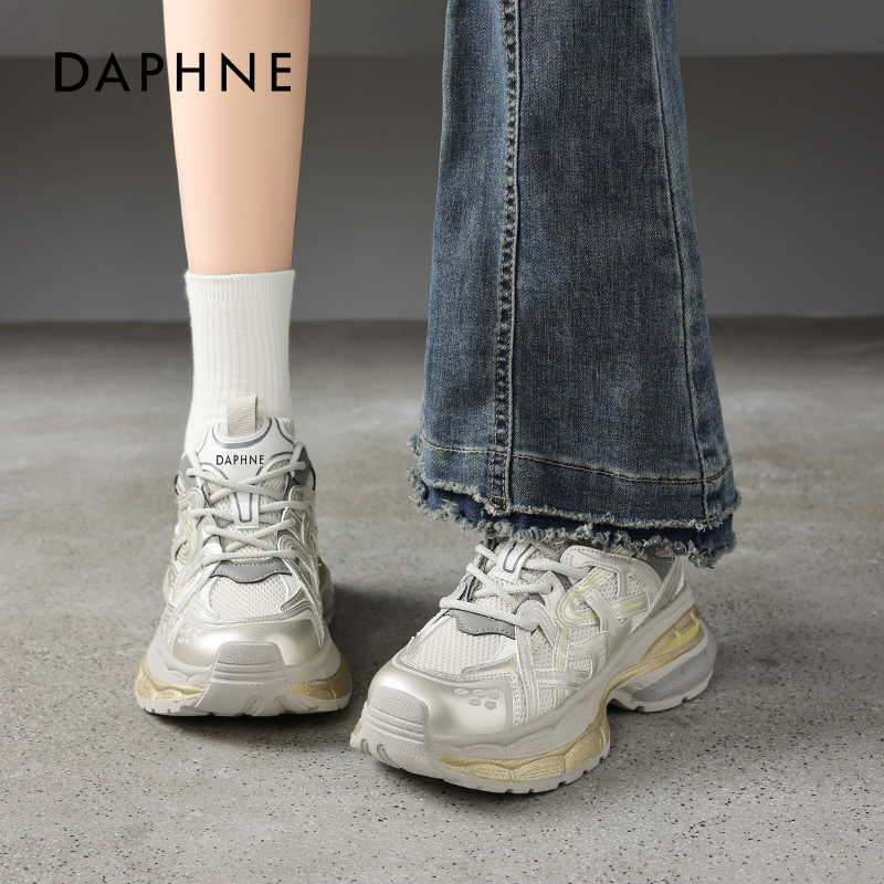 达芙妮厚底老爹鞋女2025冬季新款