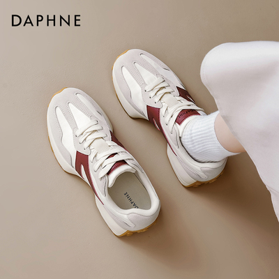 达芙妮厚底运动鞋女显脚小小白鞋