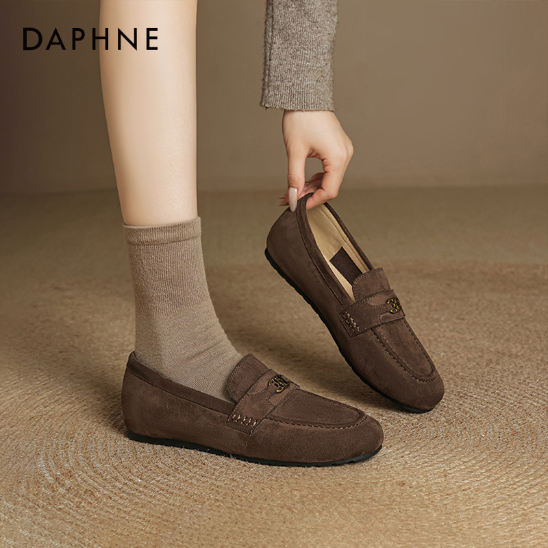 达芙妮单鞋女2026新款夏季一脚蹬女鞋芭蕾鞋软底豆豆鞋平底乐福鞋,女鞋,深口单鞋,淘宝优惠券,粉丝福利购,淘宝优惠卷