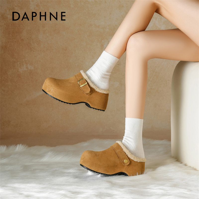 达芙妮厚底勃肯半拖鞋女2025新款