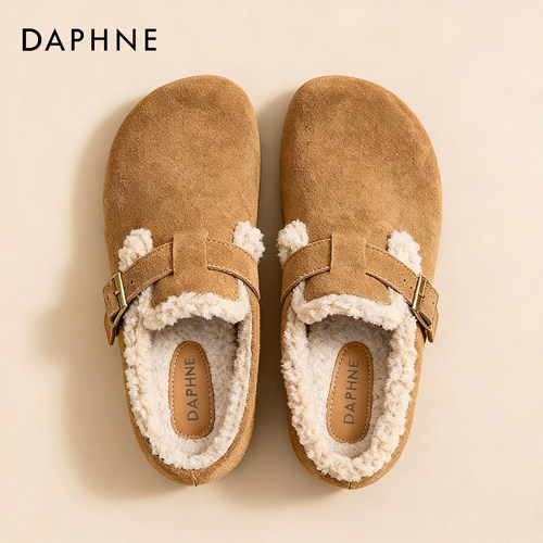 达芙妮加绒保暖勃肯鞋女冬季