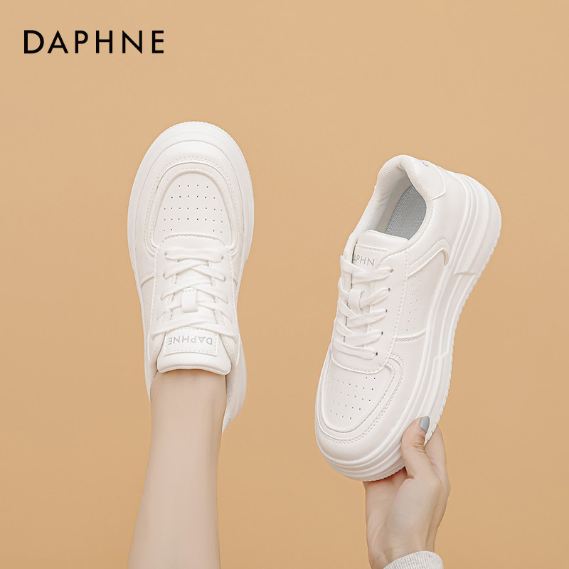 达芙妮厚底小白鞋女款2025春秋女鞋子增高休闲鞋女百搭运动鞋子女
