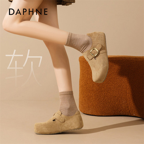 达芙妮2025新款爆款厚底勃肯鞋女