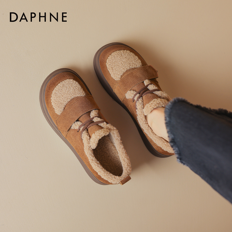 加绒厚底勃肯鞋女款单鞋