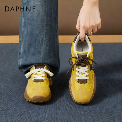 达芙妮厚底内增高德训鞋女休闲鞋
