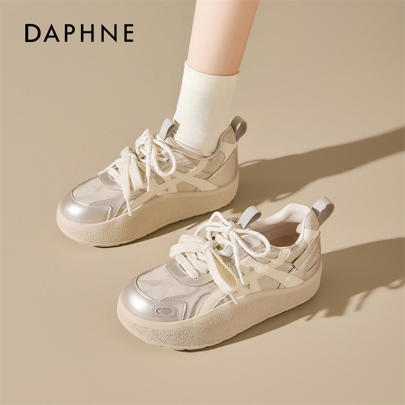 达芙妮厚底德训鞋女2026春季新款增高休闲鞋子阿运动甘鞋松糕板鞋,女鞋,时尚休闲鞋,淘宝优惠券,粉丝福利购,淘宝优惠卷