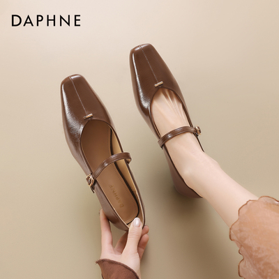 达芙妮法式玛丽珍浅口单鞋新款