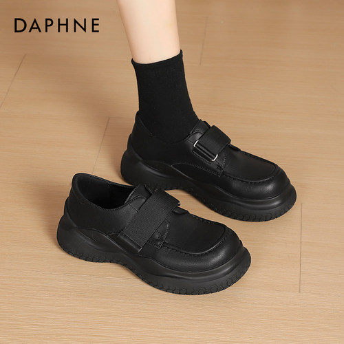 2025新款厚底小皮鞋达芙妮乐福鞋