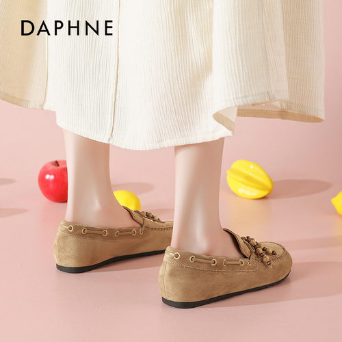 达芙妮2025新款复古乐福鞋不累脚