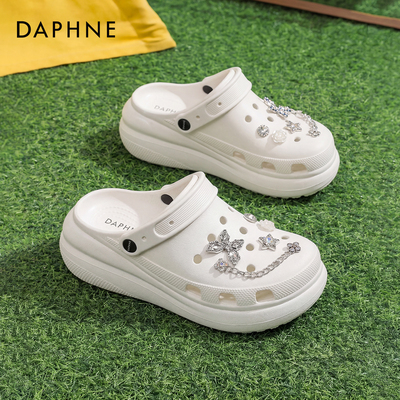 达芙妮厚底洞洞鞋女新款夏季