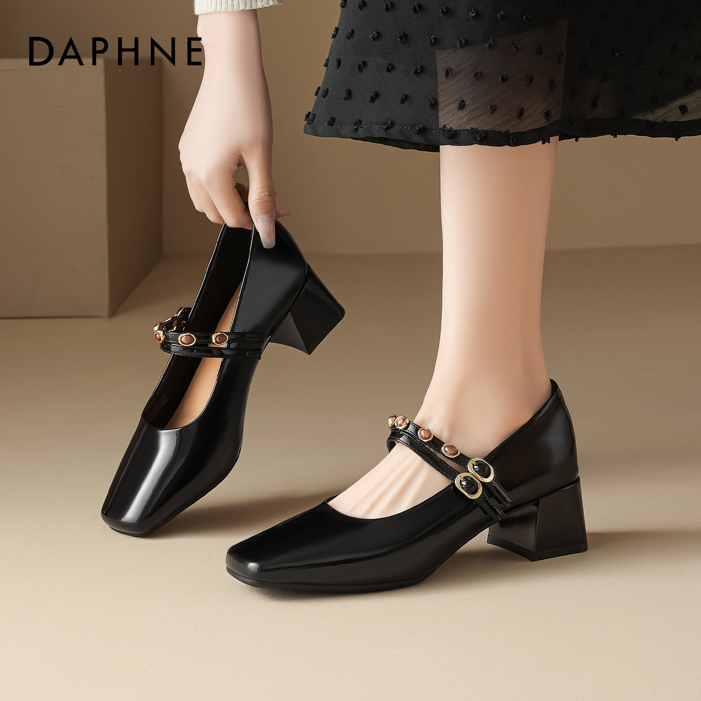 达芙妮玛丽珍鞋女气质女鞋子
